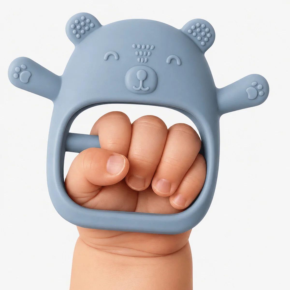 nubokind Koala Wrist-Fit No-Drop Baby Teether Silicone Teething Toy for 3-12 Months Blue Teether-picture-26