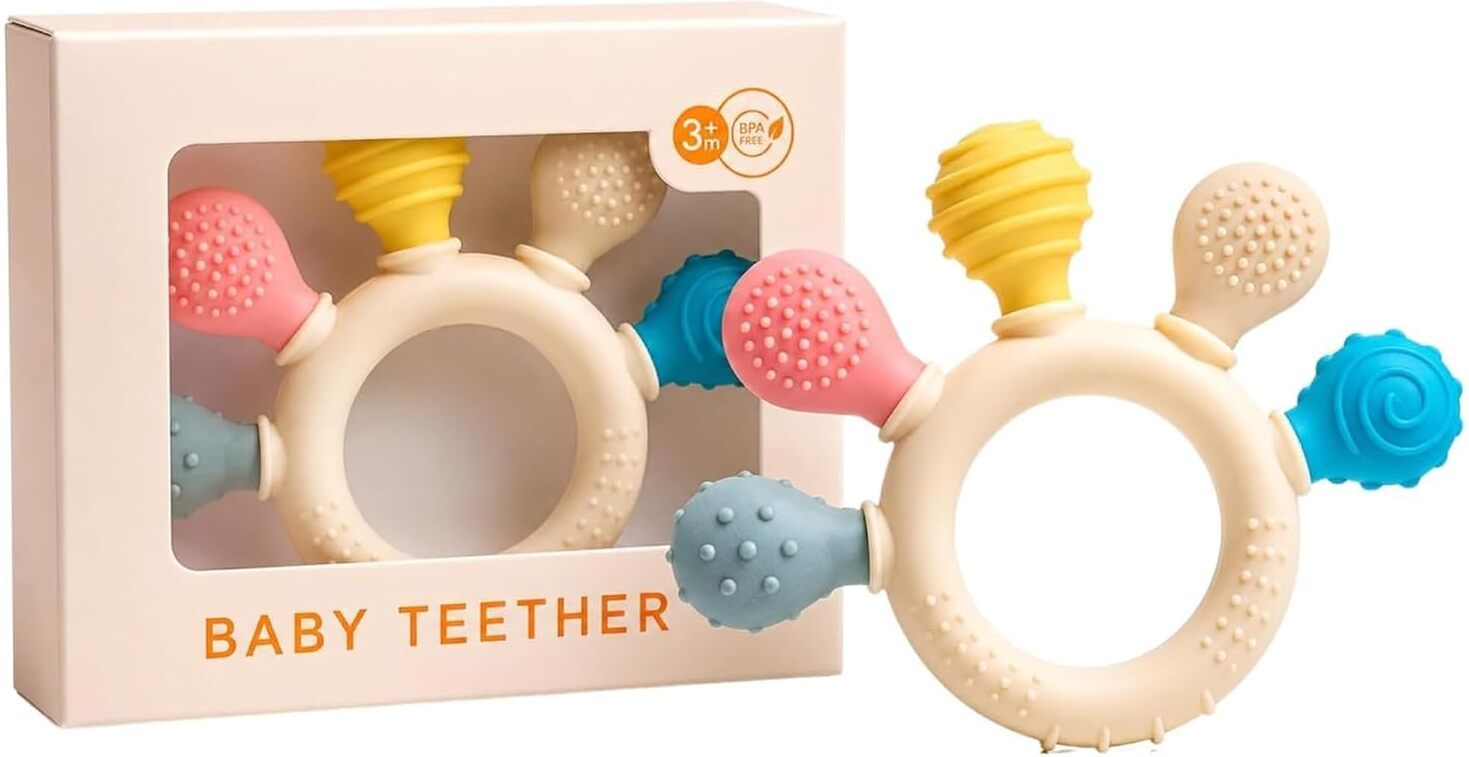 tirraj Silicone Baby Teething Ring Teether-picture-17