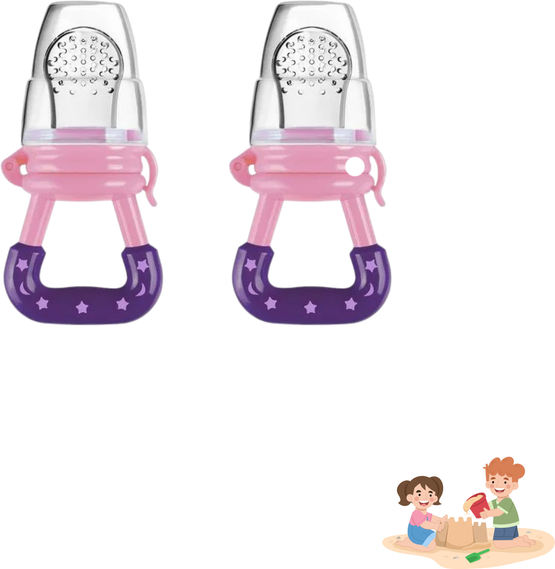aapni dukan SST Sales Baby Food And Fruit Nibbler & Pacifier Teether BPA Free Nibbler TH472 Feeder image 1