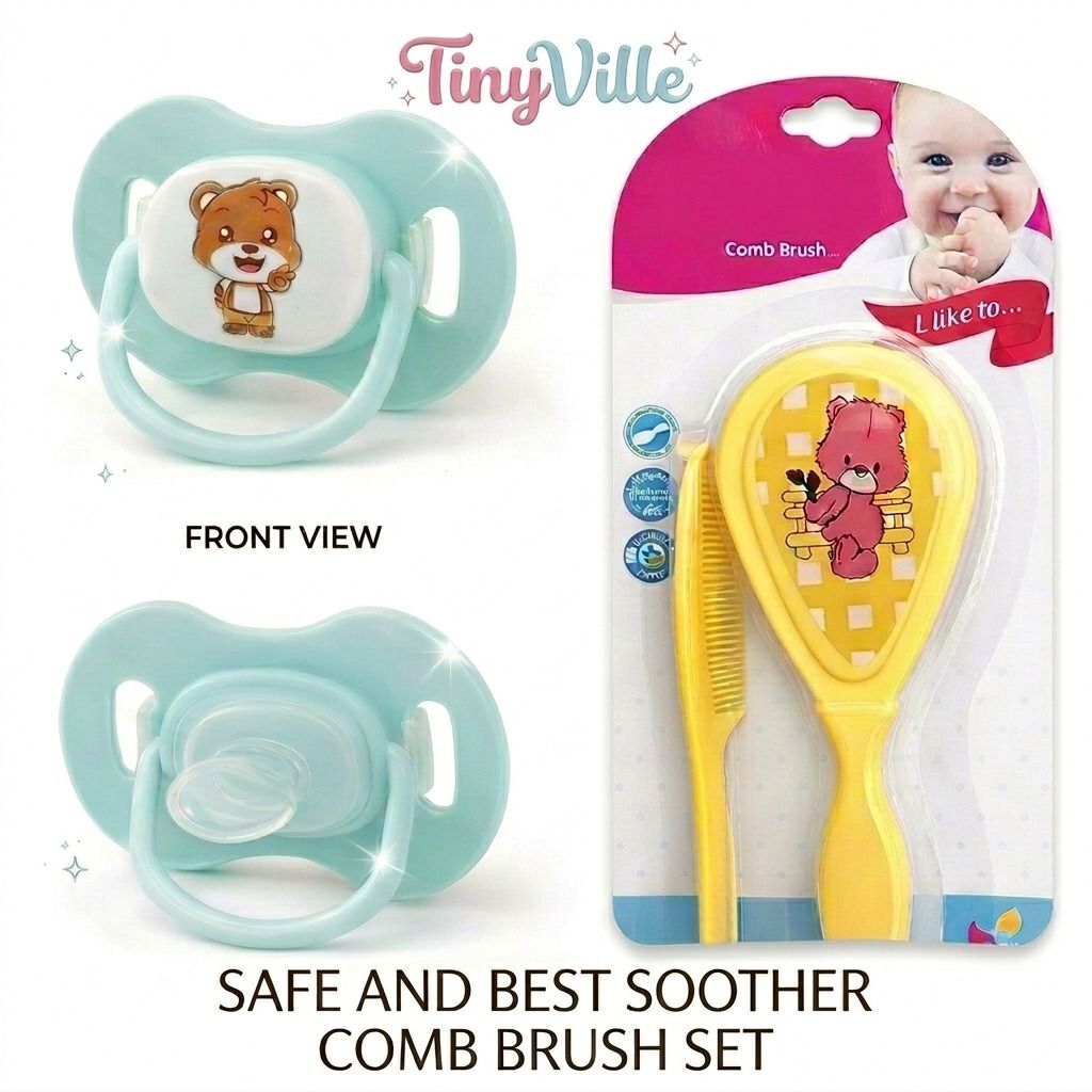 tinyville Baby comfy Soother nd Hot hair brush set Soother-picture-31