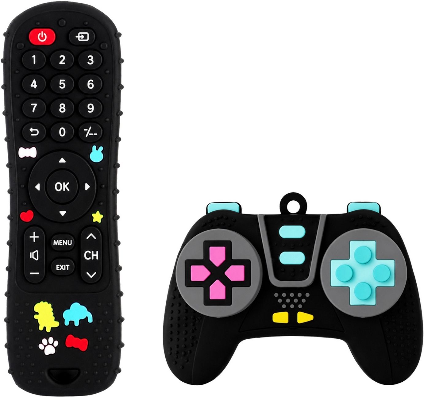 Soft BPA Free Baby Remote and Gamepad Silicone Teether Combo Pack of 2 Set Teether-image-38