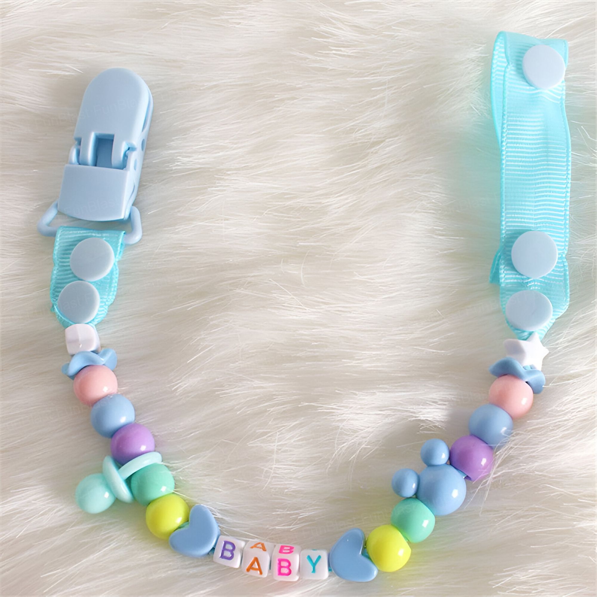funblast Baby Pacifier Clip Holder Leash for Teether & Soothie Babies,Universal Holder Soother-picture-37