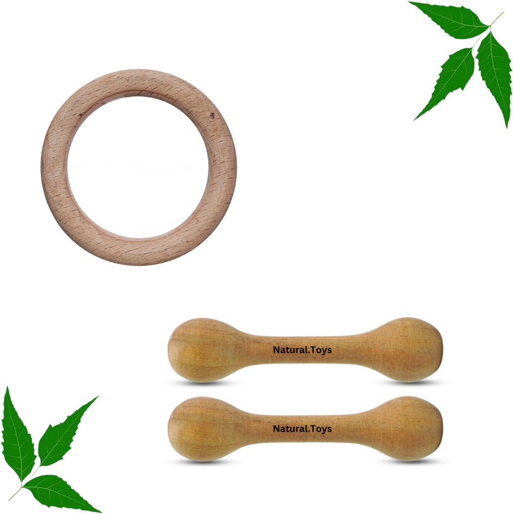 Wooden Teether newborn Teethers Chusni Soother Teething Ring baby Teething Toys Teether