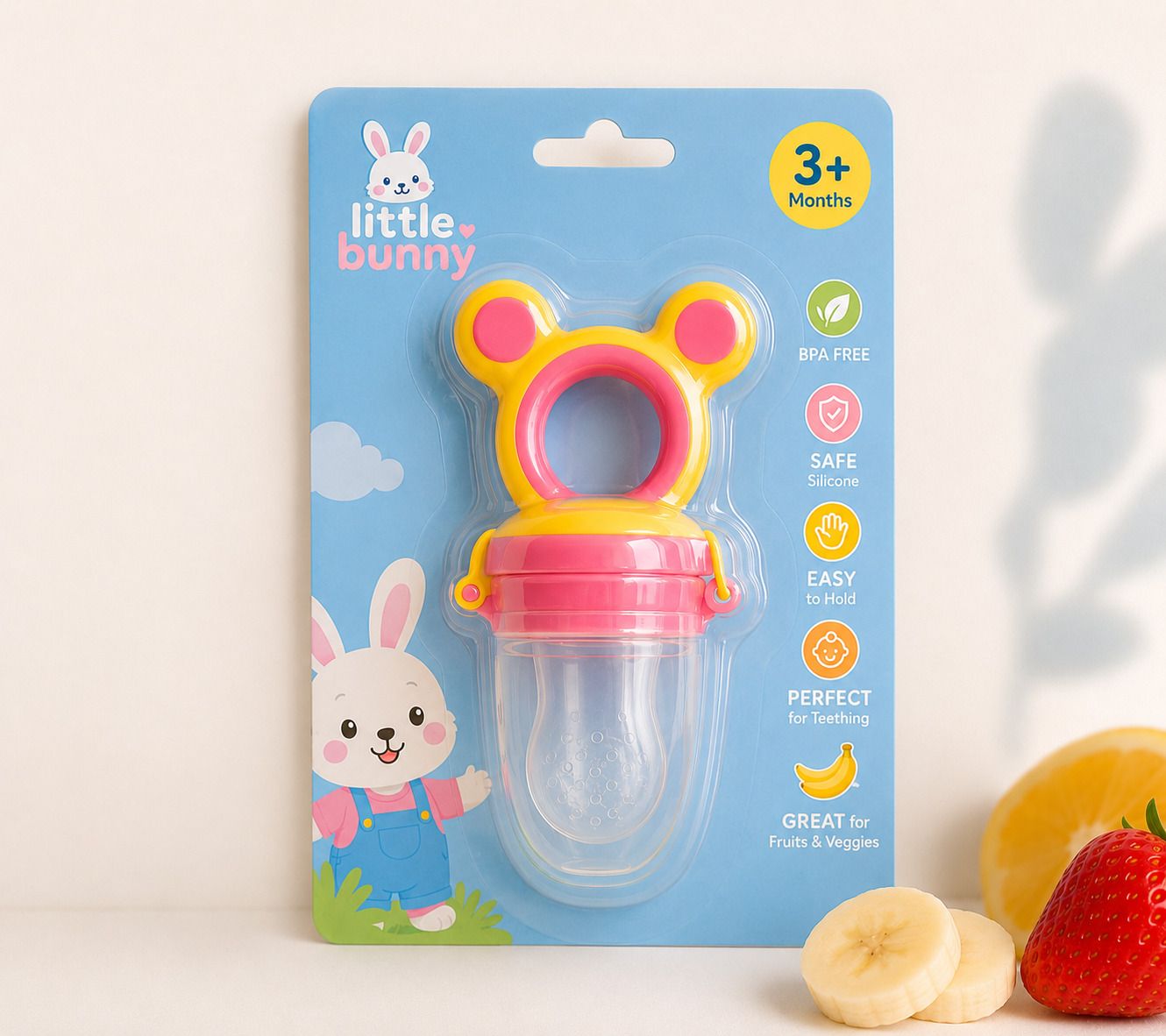 little bunny Baby Fruit Feeder Pacifier, BPA Free, Teether for Baby, 3+ Months Feeder-picture-21
