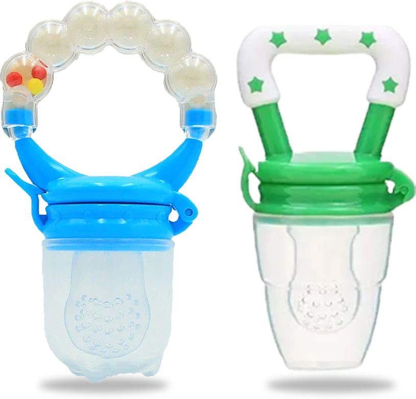 chinmay kids New Born Baby Pacifier With Rattle Handle Silicone Safe Fresh Fruit Feeder Soother-picture-16
