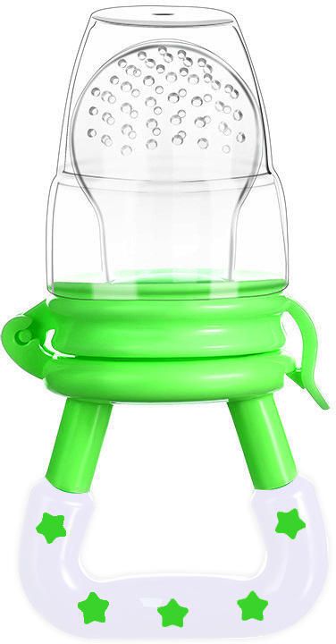 tinnny kids Baby Fruit Feeder Cum Teether with Cap, BPA Free Silicone Food Nibbler Green Feeder-picture-36