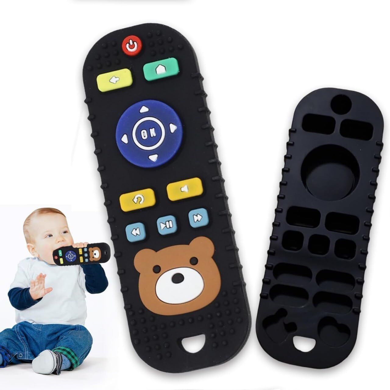 ashler Silicone Baby Remote Teether Toy|Remote Control Shaped Teether Teether and Feeder-picture-2