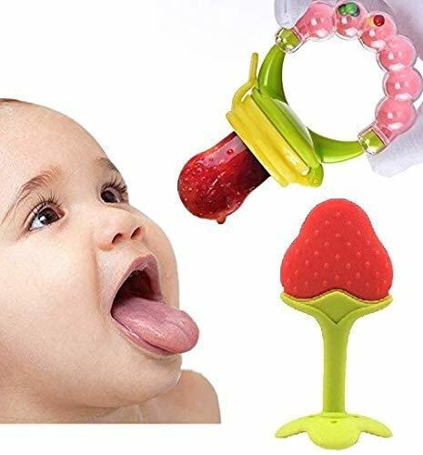 atipriya Silicone Fruit Teether and Food Nibbler for Baby Teether and Feeder image 1