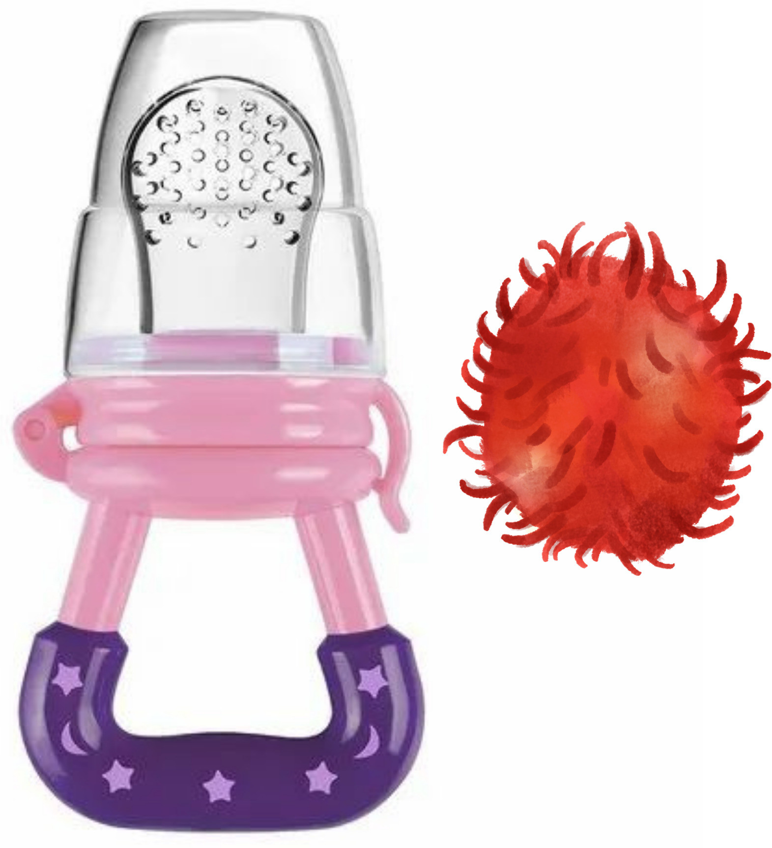 aapni dukan SST Sales Baby Food And Fruit Nibbler & Pacifier Teether BPA Free Nibbler NH418 Feeder image 1