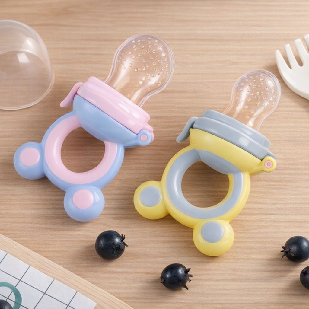 New Baby Fruit Feeder Nibbler Safe Silicone Nipple Stylish Design (Pack of 2) Teether and Feeder