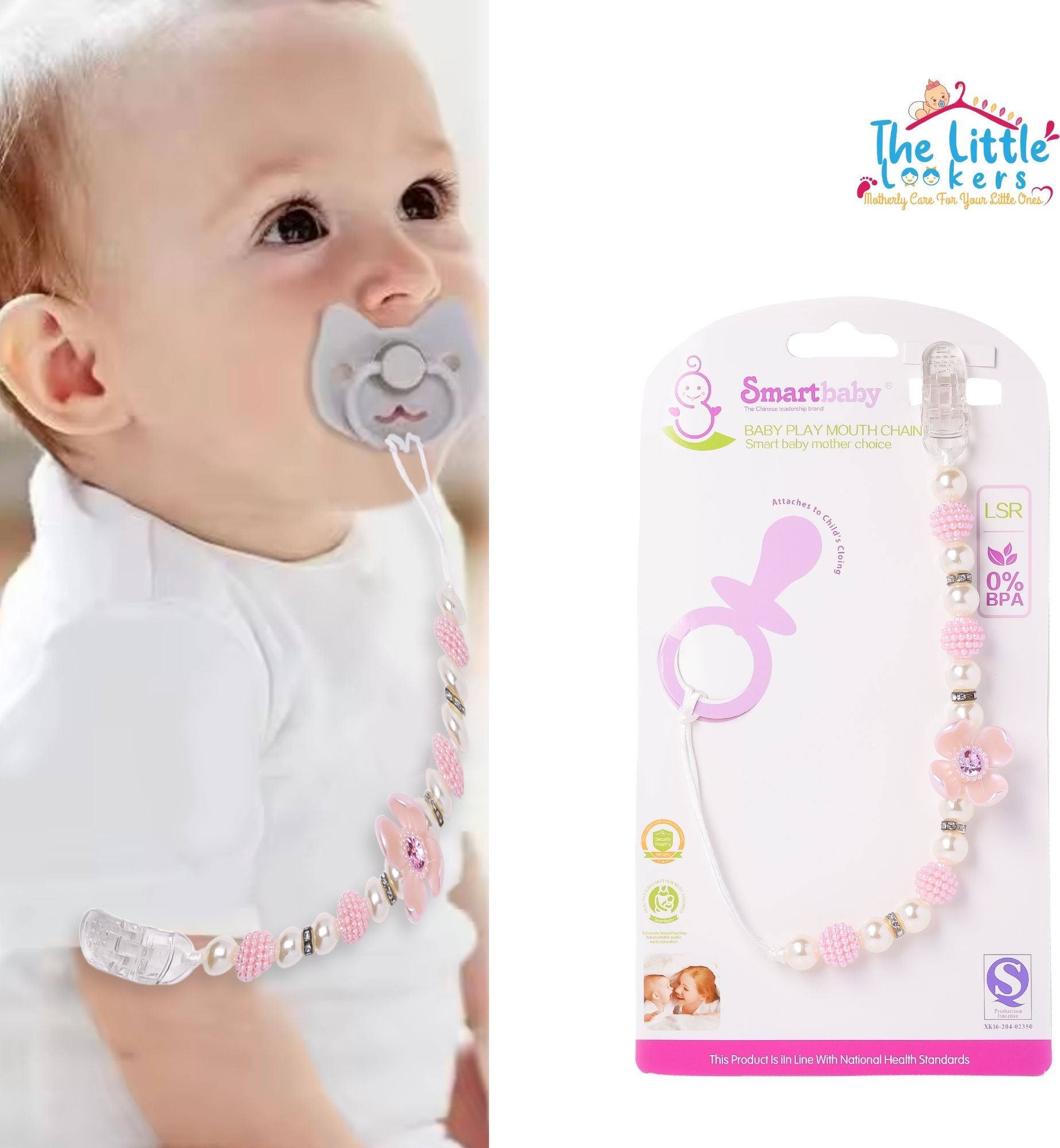 Silicone Pacifier Clip for Baby Boys & Girls, Fits Most Pacifiers, Teething Toys Soother-image-32
