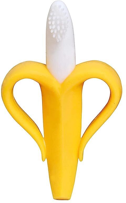 Silicone Banana Shaped Teether/Teether for Baby/Toddlers/Infants/Children Soother