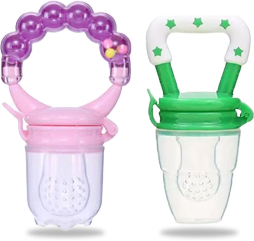 chinmay kids New Born Baby Pacifier With Rattle Handle Silicone Safe Fresh Fruit Feeder Soother-picture-13