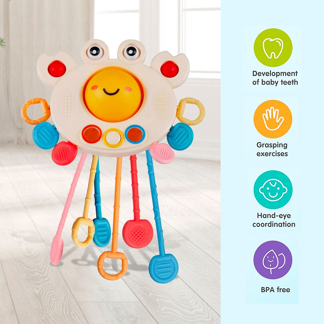 kidology Pull String Toy For Babies Teething Strings Sensory Toys Baby Infants & Toddlers Teether-picture-15