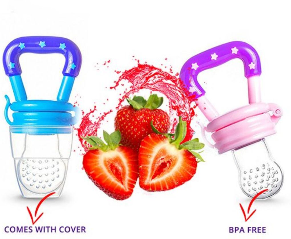 Food and Fruit Nibbler for Baby with Extra Silicon Mesh Infant Feeder Multicolor Soother-image-27