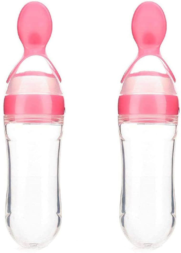90ml Soft Silicone Squeeze Spoon Feeder for Infant Feeding Feeder-image-18