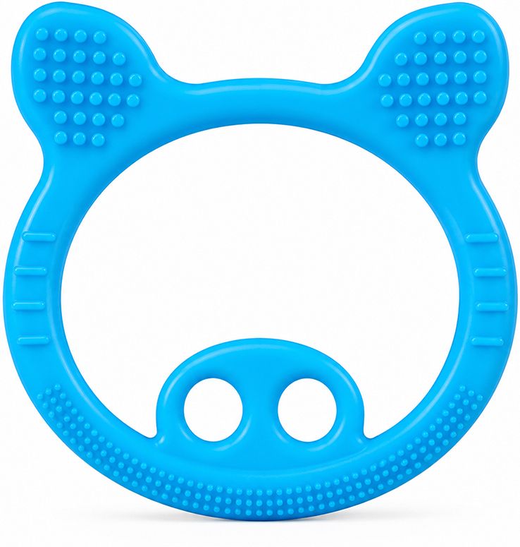 Pig Shape BPA Free Baby Silicone Teether Ring, Soft Chew Toy for Infants Teether-image-30