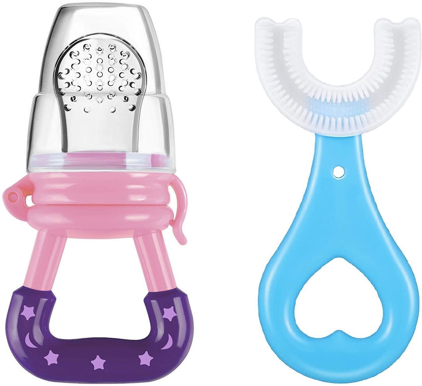 shivay Food Feeder Nibbler Pacifier with Soft U Shaped Silicone Toothbrush For Kids Feeder-picture-20