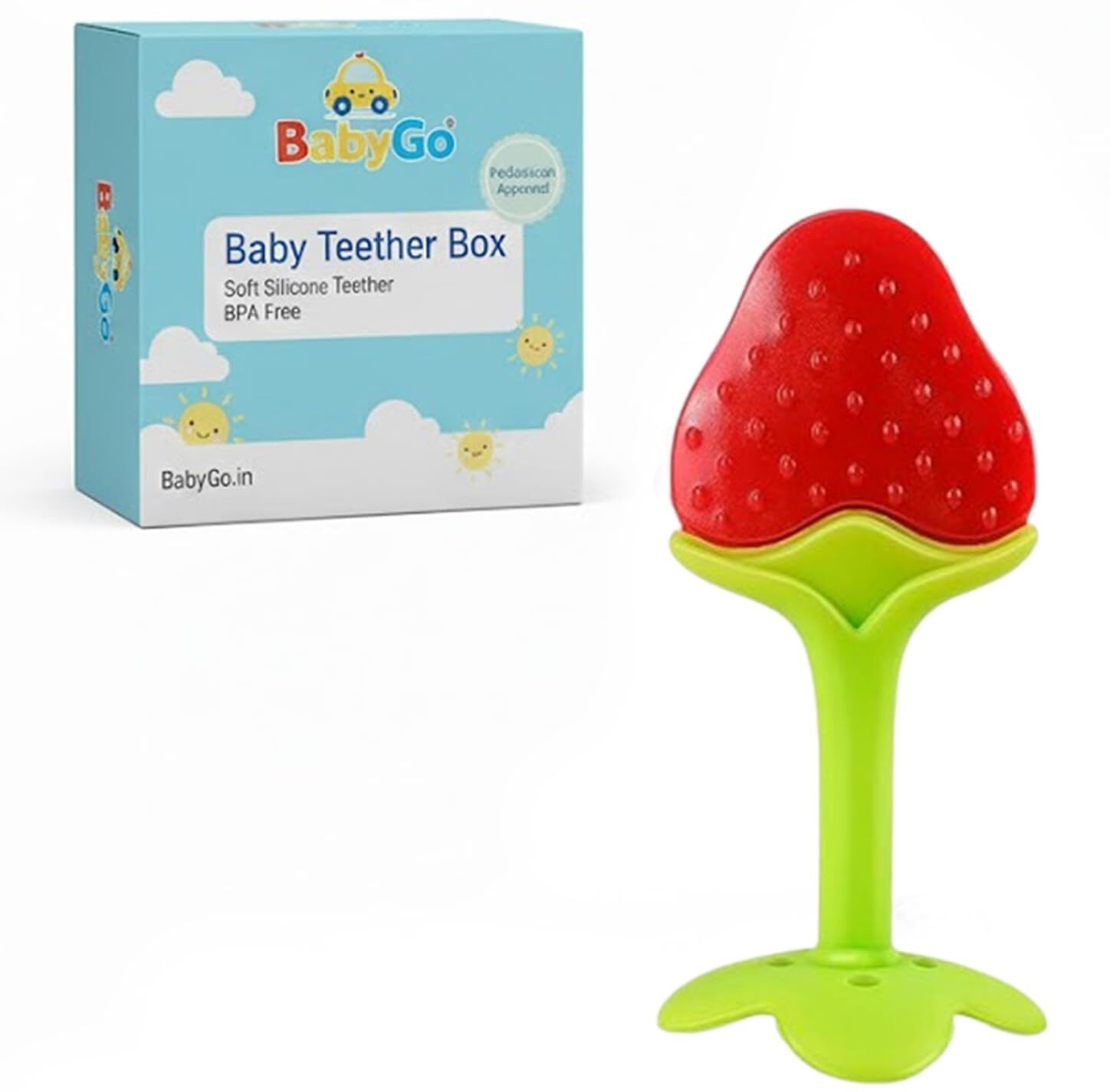 Baby Teether Soother, Safe, Gentle & Colorful Teething Relief Toy Soother-image-10