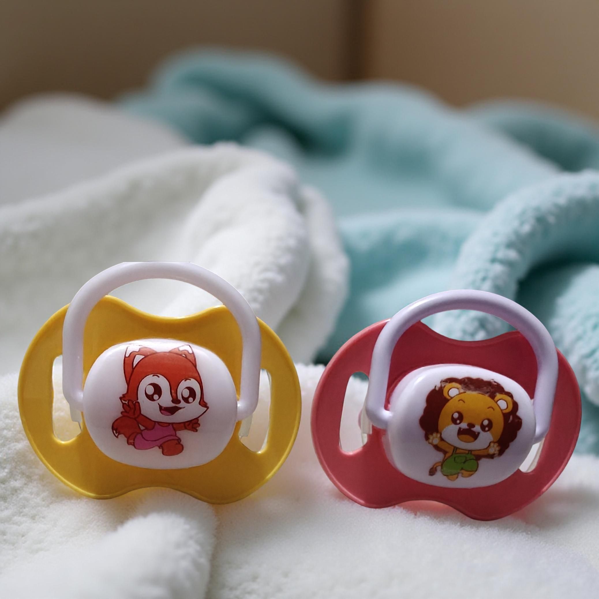Orthodontic BPA-Free Silicone Pacifier | Multi Color Cartoon Comfort Soother 2 Soother-image-4