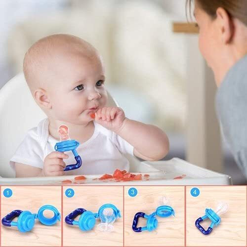 dn brothers Silicone Food/Fruit Nibbler, Soft Pacifier/Feeder, Teether for Infant Baby065 Teether image 1