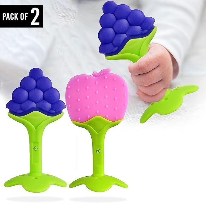superdaze 2pc BPA Free Fruit Shape Teethers for Baby/Infants Teether image 1
