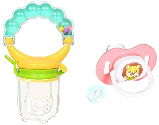 carechimp Combo of Fruit Nibbler & Soother New Baby Food Pacifier Baby Nipple Pack of 2 Teether and Feeder image 1