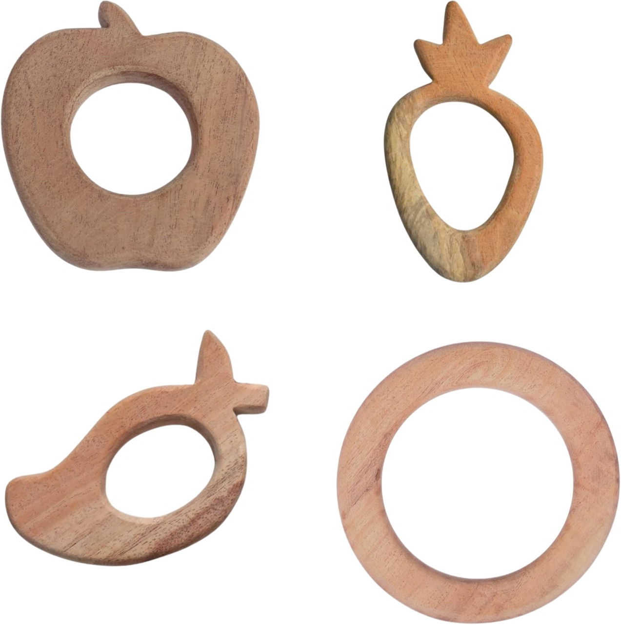 tru toys Natural Wooden Neem Teether Combo Reusable Pacifiers Handmade Chew Soother Toy Teether image 1
