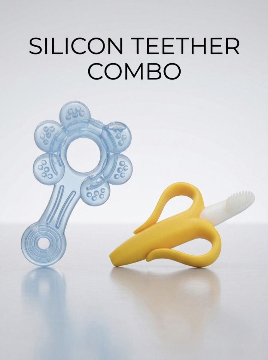 Star Silicone Theether With Banana Silicone Theether Combo 111 Teether and Feeder-image-29