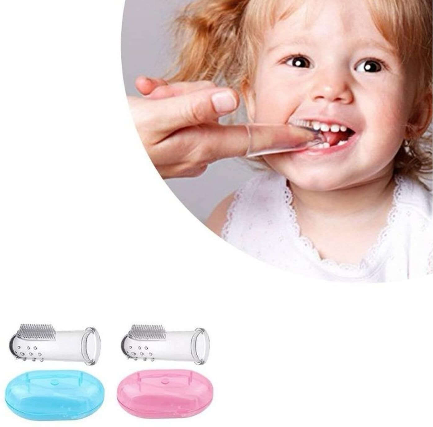 wanqlyn Extra Safe Silicone Baby Finger Toothbrush (6) Extra Soft Toothbrush-picture-19