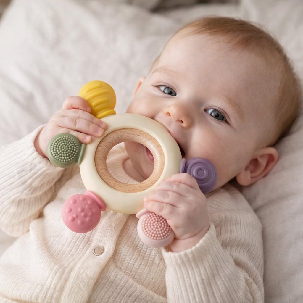 fippyo Flower Teether Baby Teething Toys Silicone Teether-picture-11