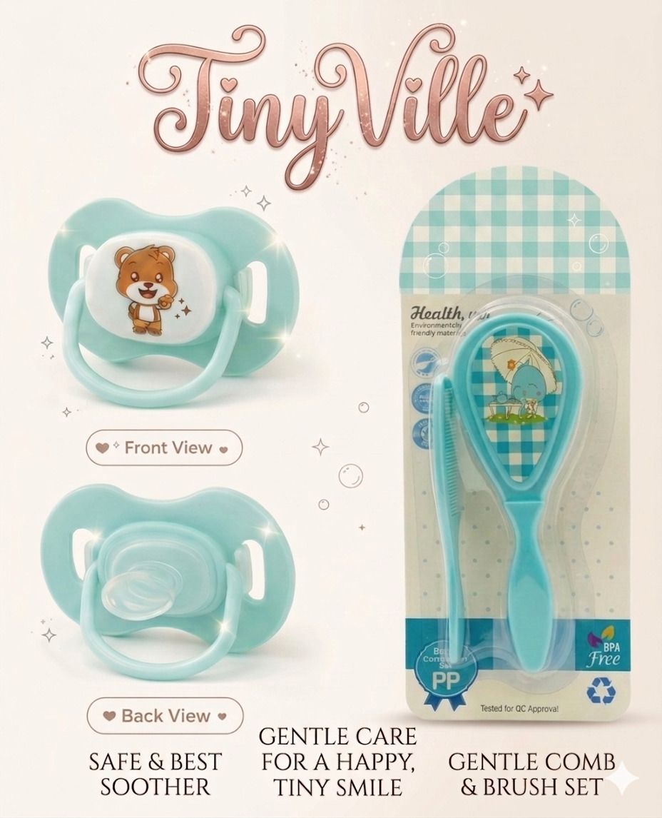 tinyville Baby comfy Soother nd Hot hair brush set Soother-picture-12