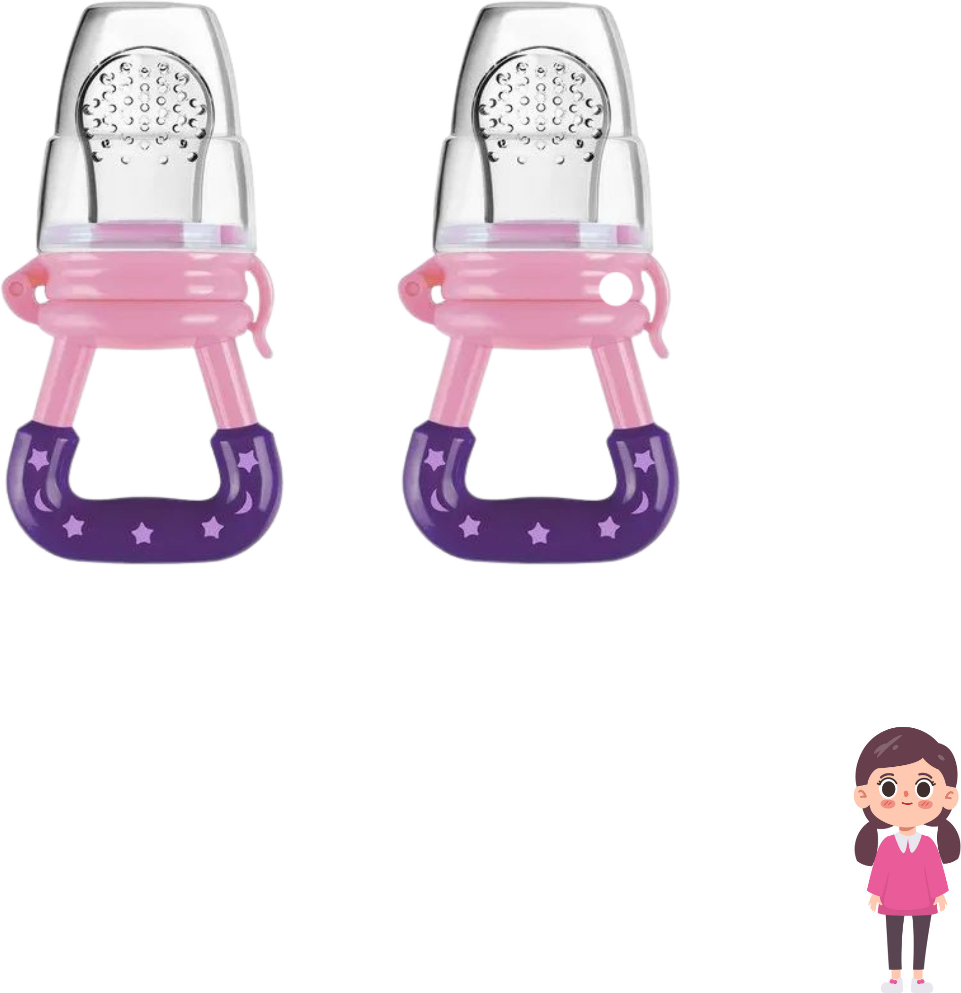 aapni dukan SST Sales Baby Food And Fruit Nibbler & Pacifier Teether BPA Free Nibbler TH38 Feeder image 1