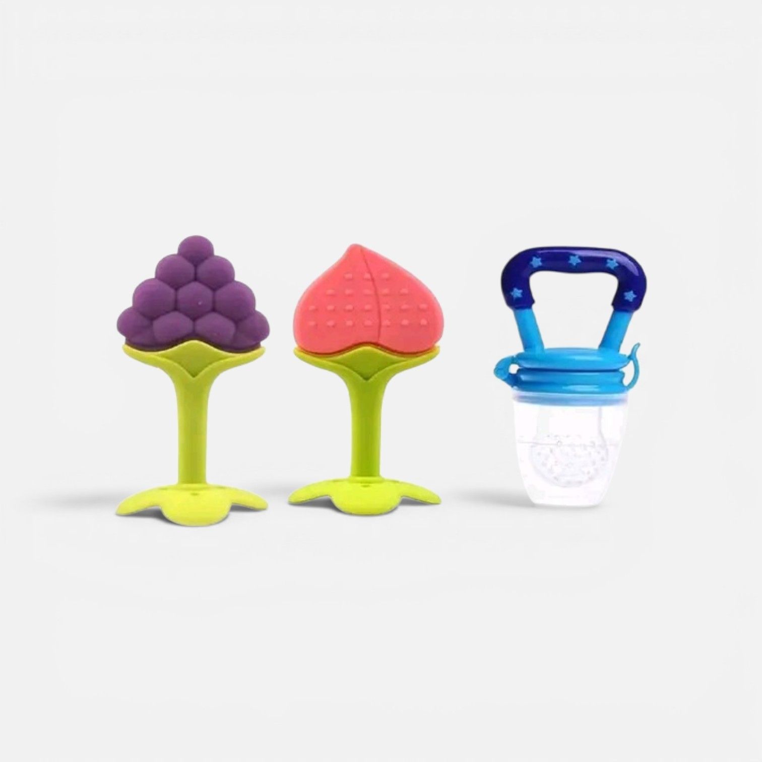 sartraders Baby Fruit Feeder & Silicone Teether Combo Pack of 3 | BPA Free Baby Feeding Set Teether and Feeder-picture-3