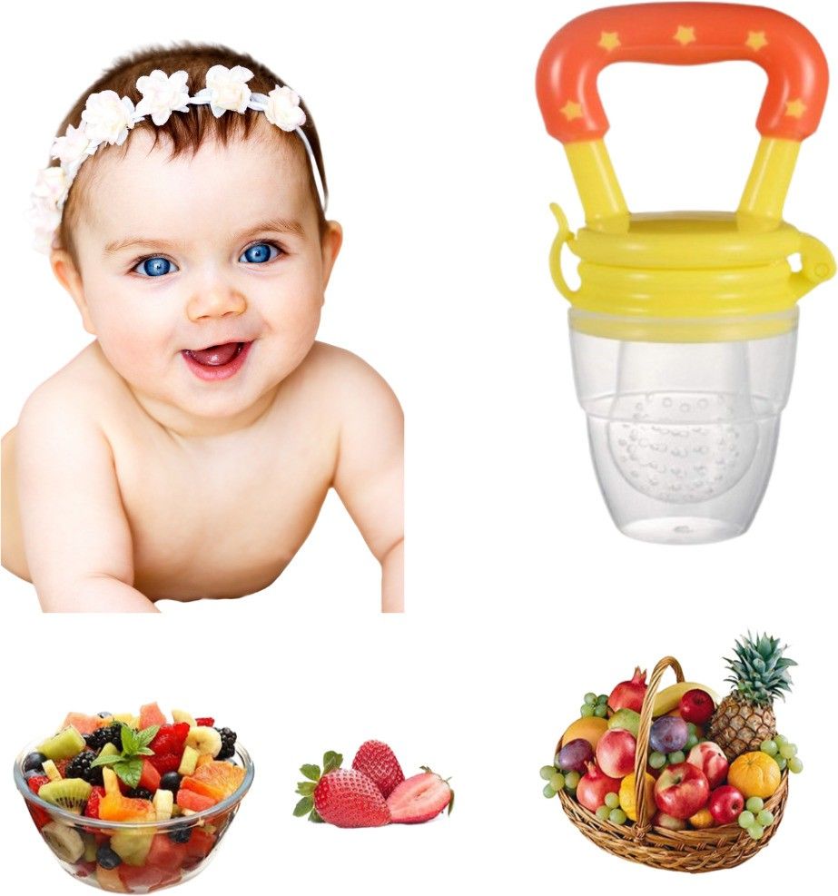 BPA-Free Silicone Food Nibbler Ideal for First Foods and Teething- Silicone, Plastic