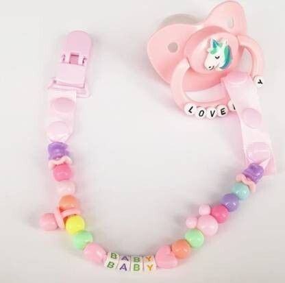 croox Baby soother with chain 1Pcs Baby Pacifier Clips Children For Baby Present Baby Clip Nipple Clips Newborn Dummy Holder For Teethers (pack of 1) Soother Soother-picture-35
