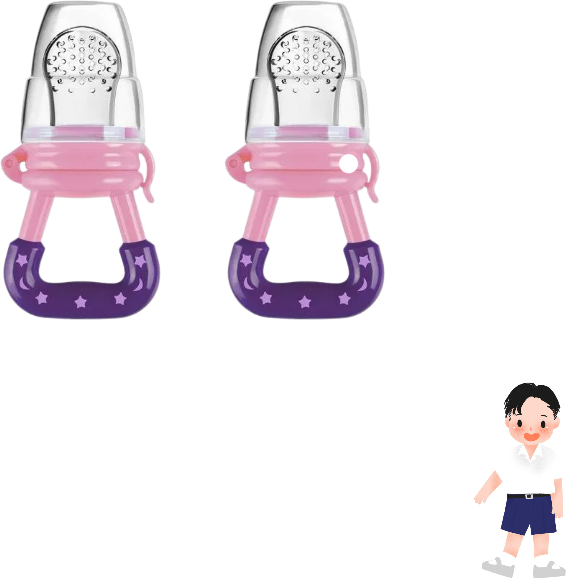 aapni dukan SST Sales Baby Food And Fruit Nibbler & Pacifier Teether BPA Free Nibbler TH276 Feeder image 1