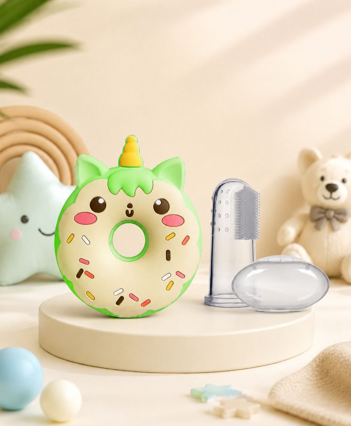 the cheeky kidzz Baby Soft Silicone Unicorn Shape Teether Finger brush BPA Free Teether-picture-27