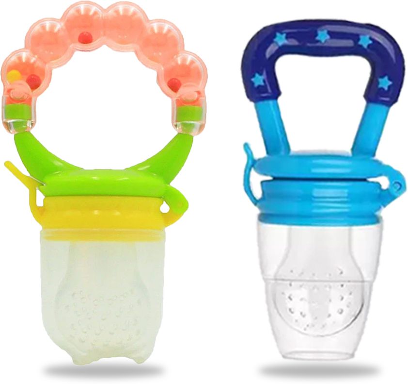 chinmay kids New Born Baby Pacifier With Rattle Handle Silicone Safe Fresh Fruit Feeder Soother-picture-26