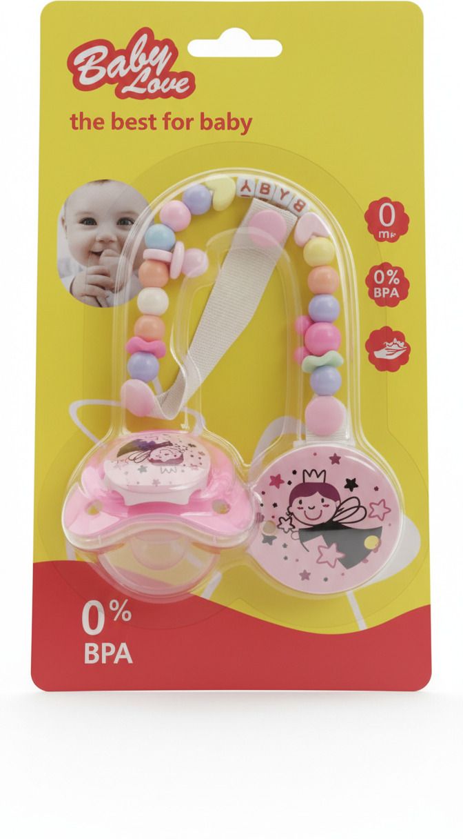 Ultra Premium Baby Soother Pacifier with Chain | Safe Teether Soother for Baby Soother-image-41