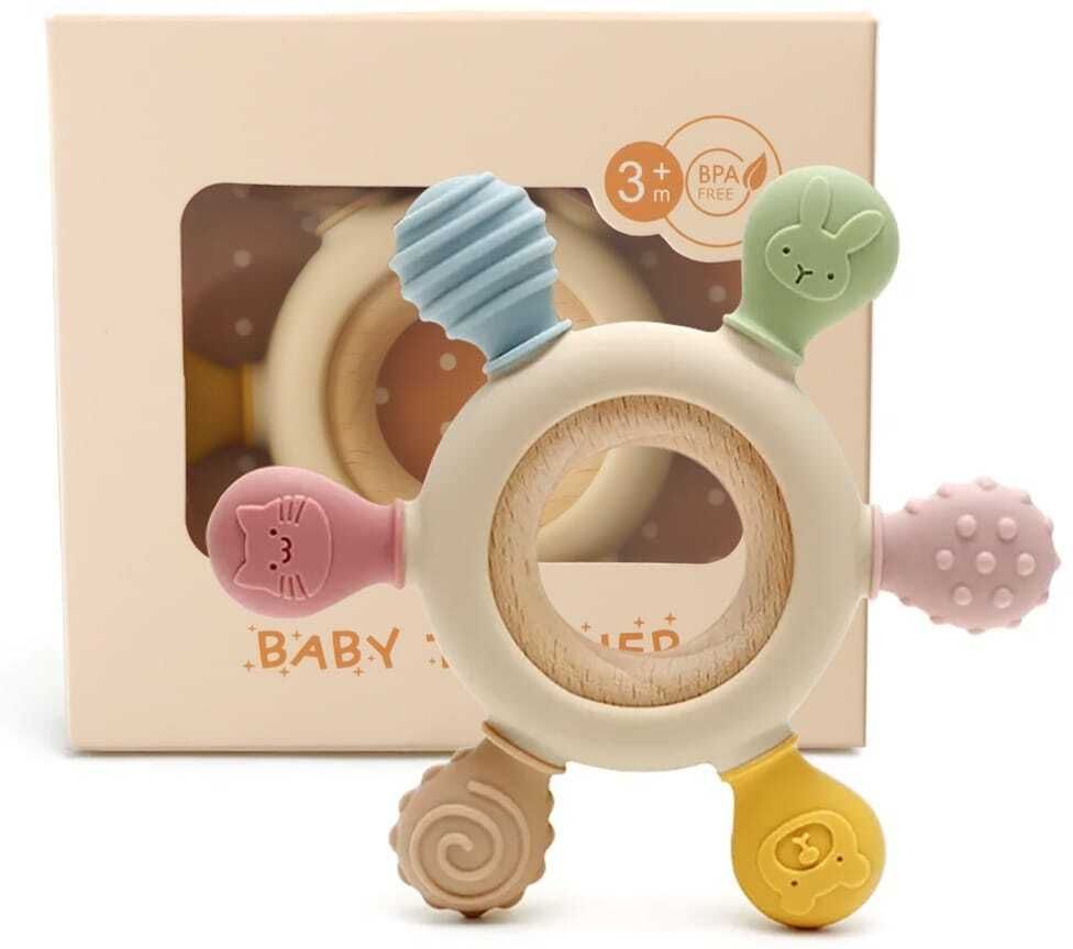 Baby Teething Toys || Silicone Baby Teether || BPA Free Silicone Rudder Teether