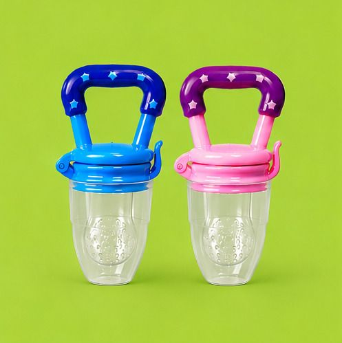 bunny BPA Free Baby Fruit & Food Feeder Silicone Pack of 2 Blue Pink Feeder-picture-28