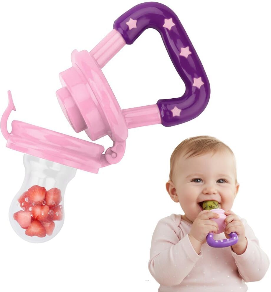 tinnny kids Tinny Kids Baby Food Feeder Nibbler Silicone BPA Free Pink 6-9 Months Soother-picture-28