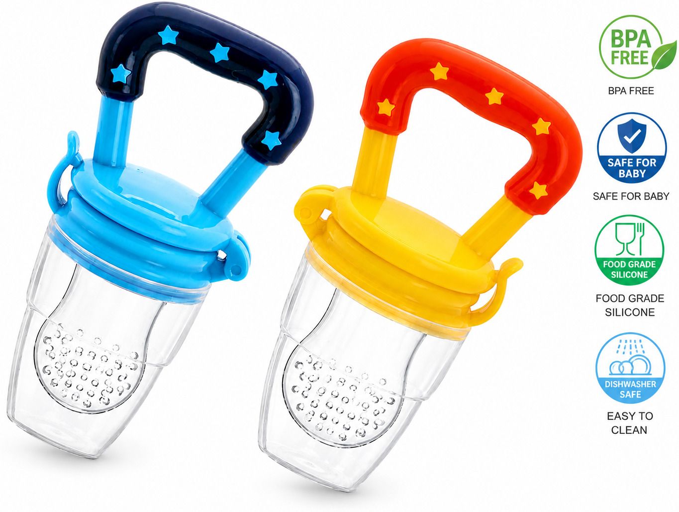tinyfeed PureSip Baby Set of 2 Silicon Baby Fruit/Food Feeder-picture-25