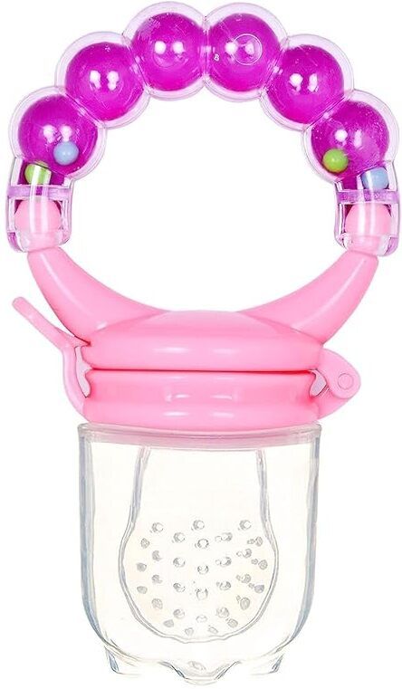 Pack of 1 Baby Fruit Vegetable Food Feeder Rattle Massaging Silicone Soothers Feeder