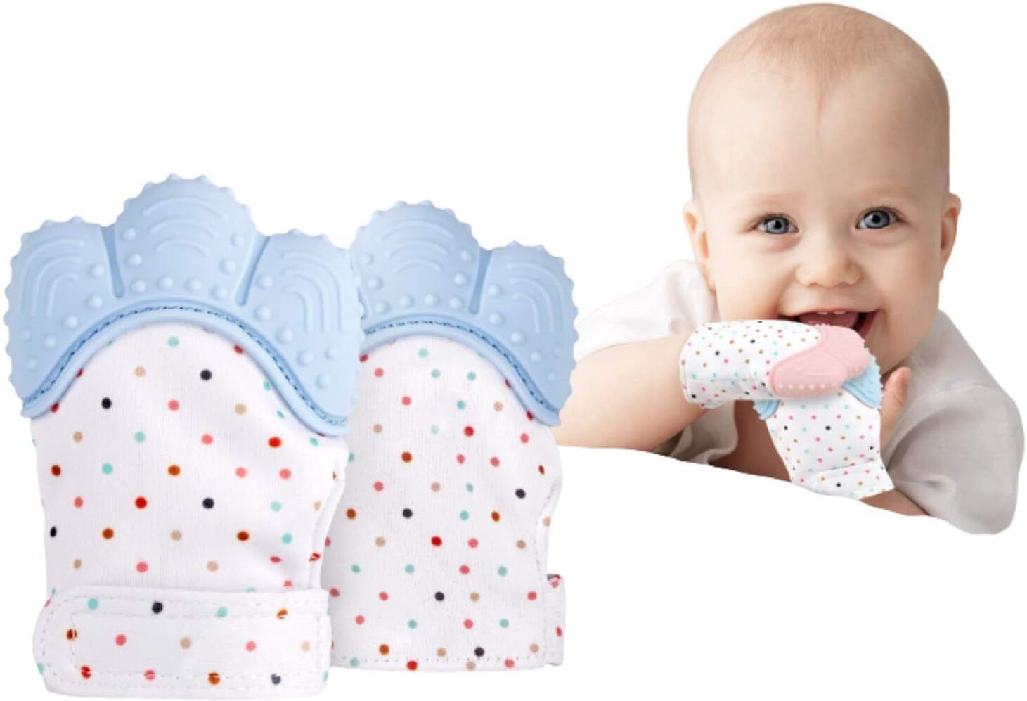 cromilus Silicone Baby Soft Teething Mitten Teether Glove(PACK OF 2) Teether-picture-2