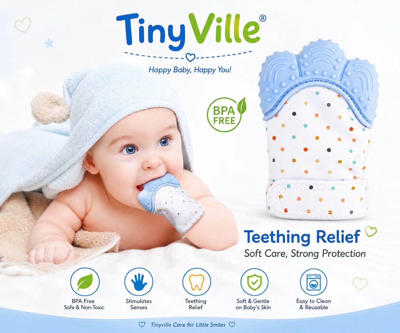 tinyville BABY BST AND SOFT GLOVE TEETHER Teether and Feeder-picture-33