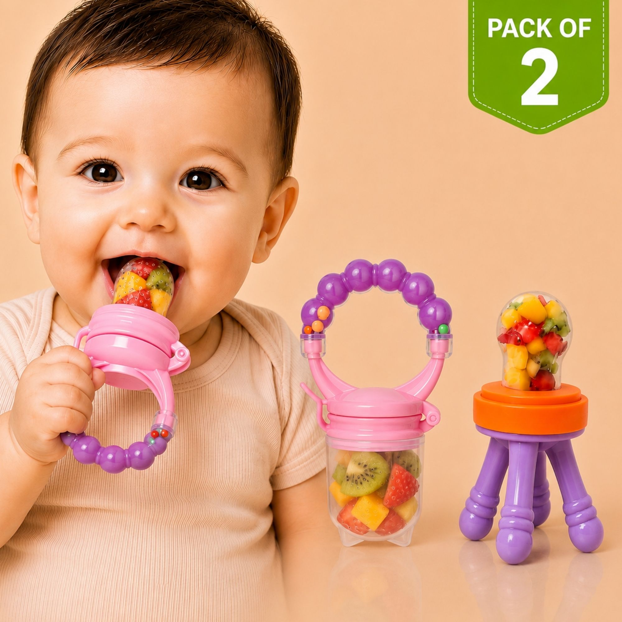 bembika Baby Fruit Feeder Nibbler Pacifier for Vegetables & Frozen Treats Self Feeding Feeder-picture-14