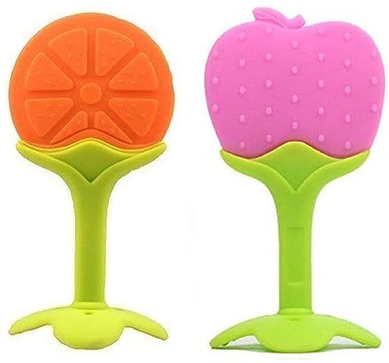 chicbunny SET OF 2 APPLE OR ORANGE SHAPE TEETHER Soother-picture-16