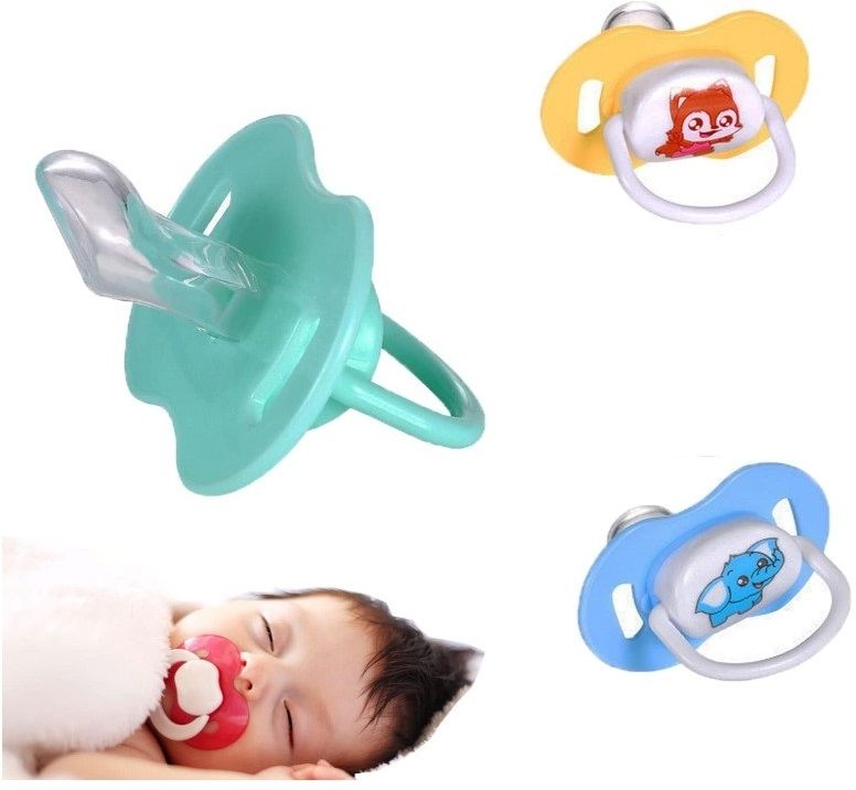 Baby Pacifier Soft Silicone Nipple Teether Safe Newborn Infant Pack of 3 Soother-image-38